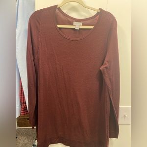 Maroon Sweater with buttons on back